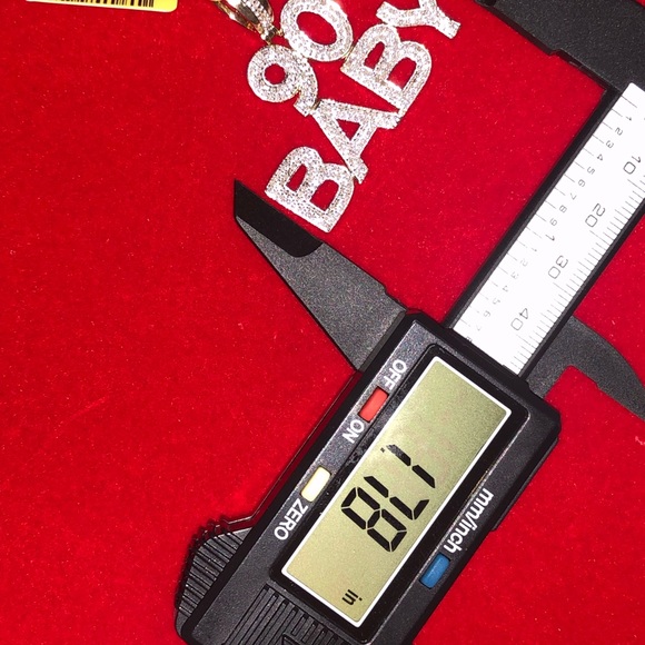 10k solid real pendant for men, natural si diamonds, free appraisal 90s Baby HOT - Picture 5 of 7